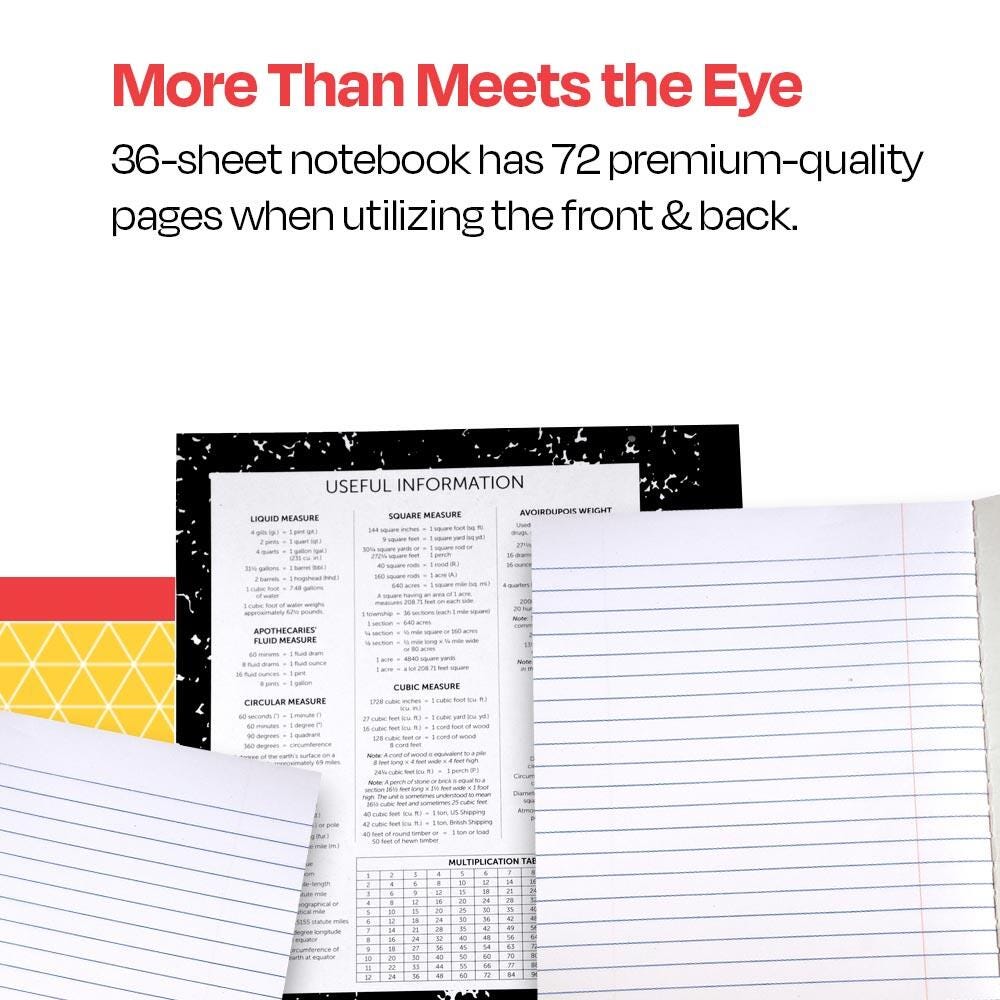 School Smart Flexible Cover Composition Book, 36 Sheets